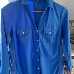 J. McLaughlin Vibrant Blue Shirt